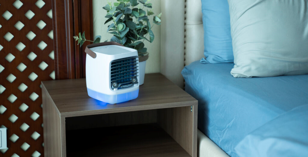 ChillWell 2.0 Portable Air Cooler Review in bedroom